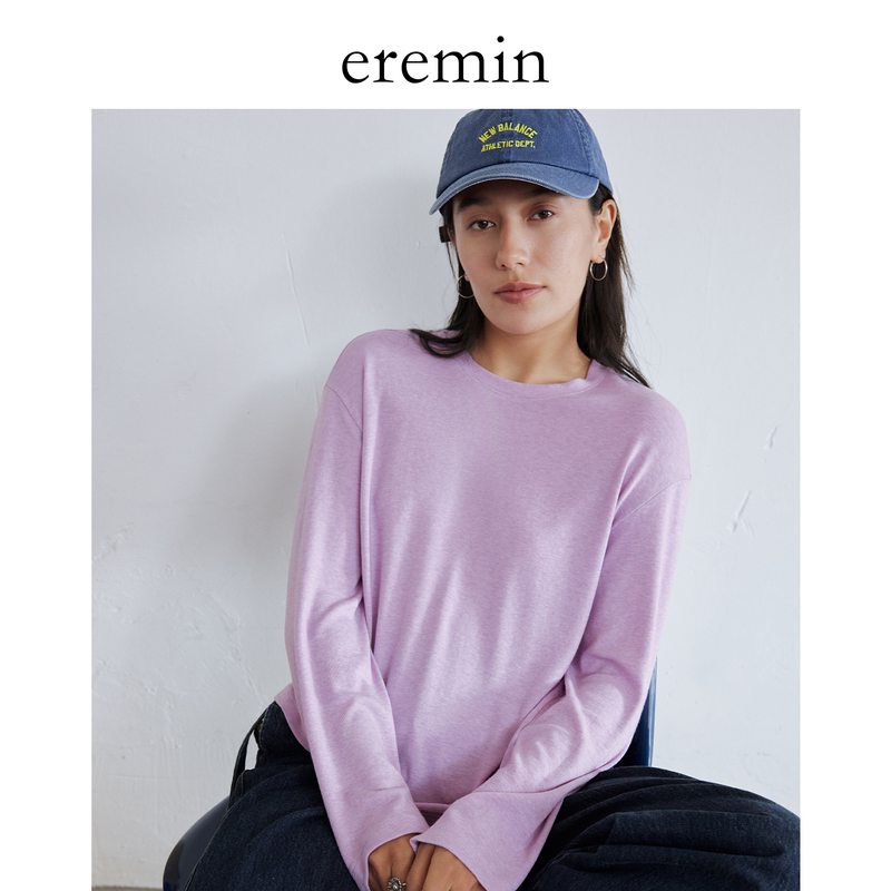 Eremin Lin Moqing/Skin-Friendly Base Layer/Lyocell+Wool Comfortable Soft Stretchy Crew Neck Long-Sleeve T-Shirt Eremin Lin Moqing/Skin-Friendly Base Layer/Lyocell+Wool Comfortable Soft Stretchy Crew Neck Long-Sleeve T-Shirt
