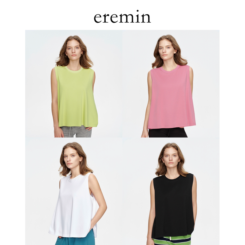 Eremin Lin Moqing/A-Line Vest/High-Thread-Count Cotton Solid Color Loose Casual Comfortable Breathable Sleeveless Vest Eremin Lin Moqing/A-Line Vest/High-Thread-Count Cotton Solid Color Loose Casual Comfortable Breathable Sleeveless Vest