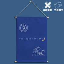 Original sea pianist poster ins Wind Klein blue hanging cloth hanging painting small size bedroom bedside decorative painting