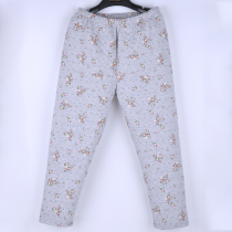 Middle-aged and elderly cotton warm pants plus fat loose old-fashioned thick autumn pants cotton women's three-layer cotton warm pants