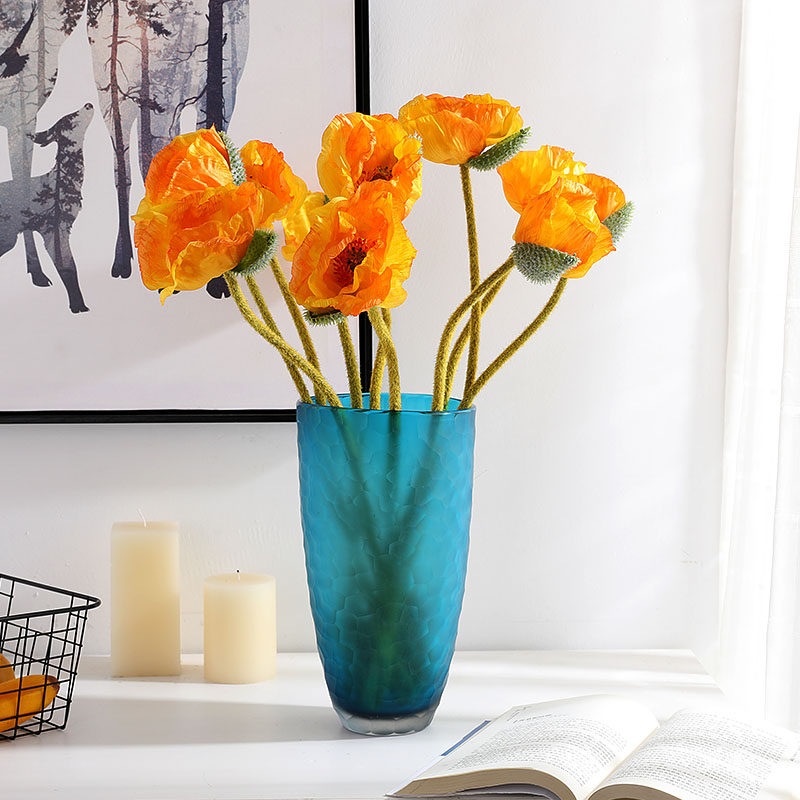 Simulated poppy Yu beauty silk fake flowers big wedding flower props decorated Bohemia pastoral wind