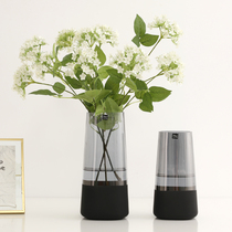 Nordic light luxury black frosted glass vase modern simple creative hydroponic living room desktop ornaments