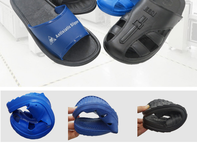 Một cặp miễn phí vận chuyển chống tĩnh điện dép SPU thở dép mềm đế làm việc giày giày sạch sắm giày an toàn trong mùa hè
