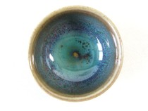 Authentic Yuzhou Li Jianfeng Dongsheng Jun kiln turquoise green glaze Jun porcelain jump knife pattern dry Kun cup kung fu tea set