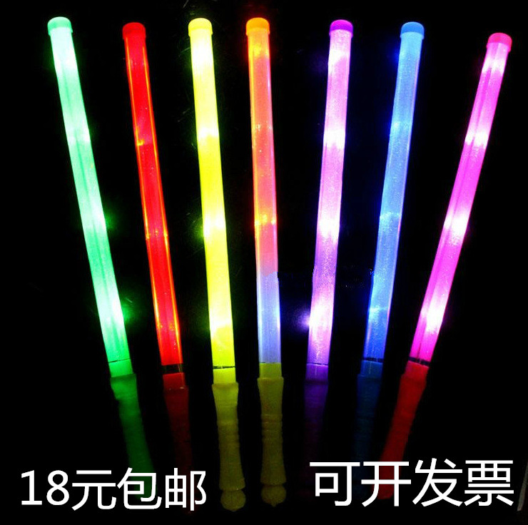Large colorful electronic fluorescent stick flash stick cheers rainbow stick Christmas party concert party props