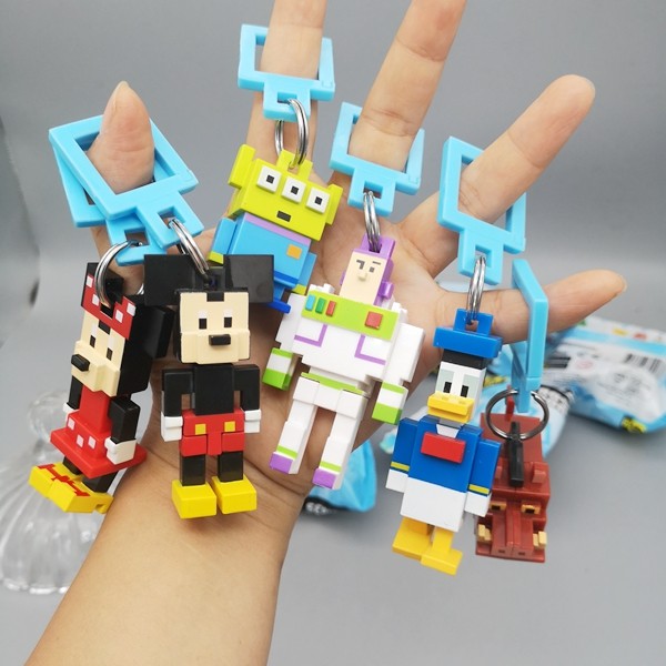 Every day crossing the road Three-eyed woody Woody Buzz Minnie fan chic blind box key buttoned with bag pendant