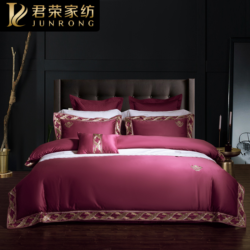 140 wedding cotton cotton suites are used in cotton. Long fluff cotton embroidered double with eight pieces