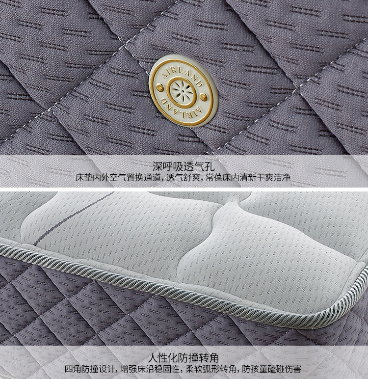 Nệm Yalan siêu tận hưởng giấc ngủ sườn núi phiên bản nệm cao su 1,5 m 1,8 m Giường nệm lò xo Simmons - Nệm đệm xốp