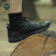 Junloke Spider Tactical Commuter Shoes 남자 통기성 안티 슬립 하이킹 신발 로우 탑 검은 야외 하이킹 신발 R26001