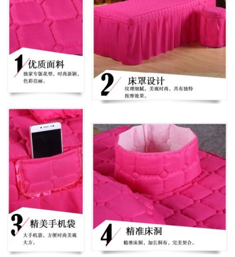 Vàng Beauty khăn trải giường denim bông Plush thẩm mỹ viện châu Âu rộng khăn trải giường massage chung 80 - Trang bị tấm ra giường spa