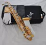 Mua saxophone vàng trắng chuông giữa ống Eb cao F mới chuyên nghiệp chơi nhạc cụ saxophone / ống đàn điện
