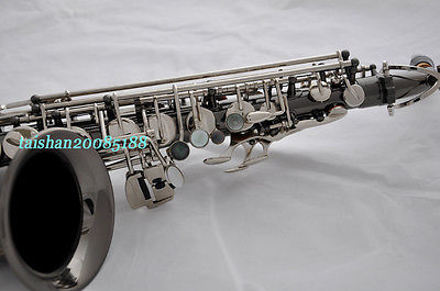 Thế hệ saxophone đẹp nâng cao niken đen ống giữa vỏ đen chìa khóa chuyên nghiệp chơi nhạc cụ saxophone / ống guitarbadon