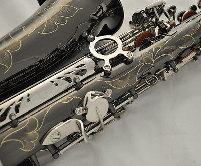 Mua sắm Saxophone Alto Black Silver Niken Vàng High F Nhạc cụ phương Tây chuyên nghiệp Saxophone / Tube đàn acoustic