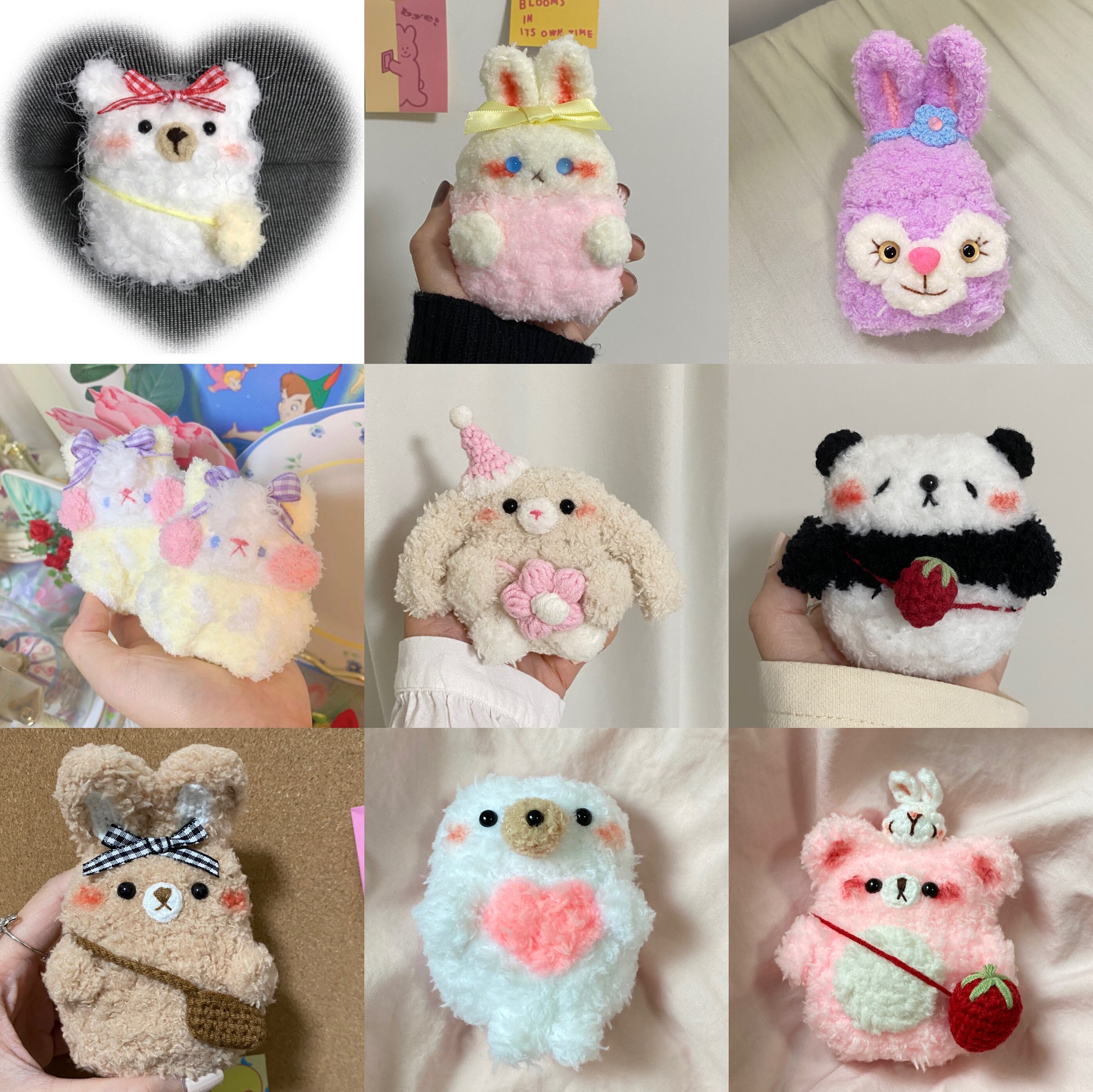 ins cute plush airpods1 2 generation protective suit Apple pro3 generation headset shell soft silicone diy material package