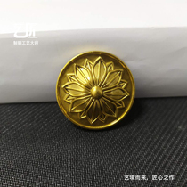 European style new American French modern Nordic retro classical copper flower furniture cabinet decoration brass applique gold