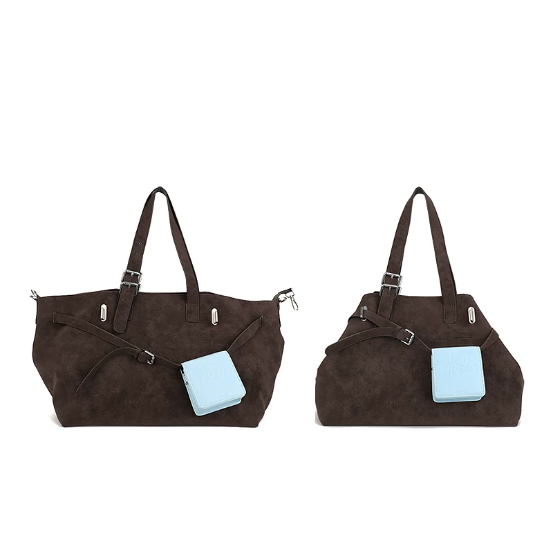 Genuine capacious shoulder bag, one-shoulder bag