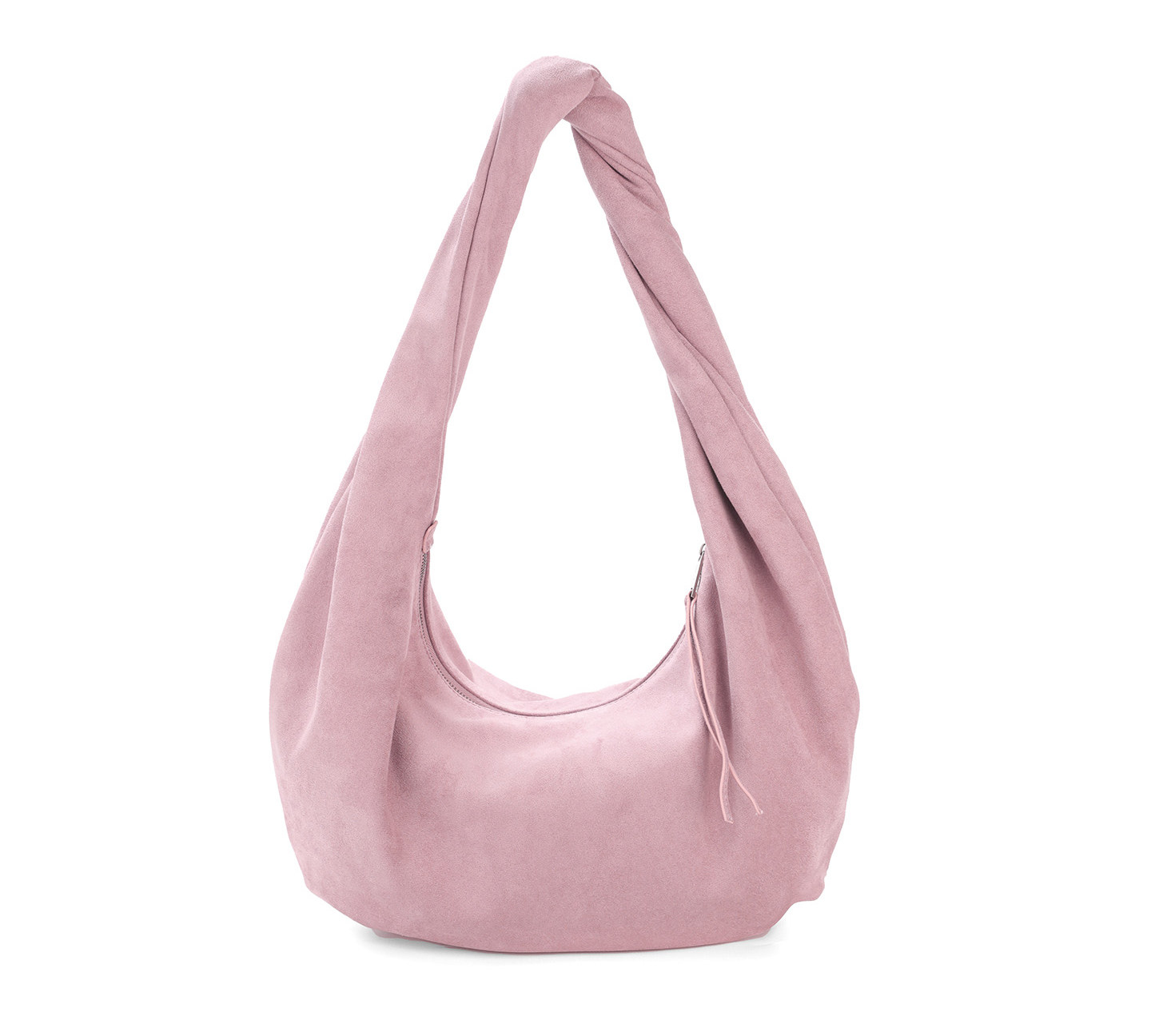 JANDRESS Mochi Pink Faux Leather Zip-Top Underarm Bag