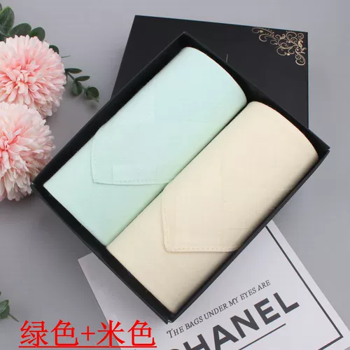 Хлопковый цветной мягкий носовой платок, экологичная подарочная коробка, впитывает пот и запах, хорошо впитывает воду