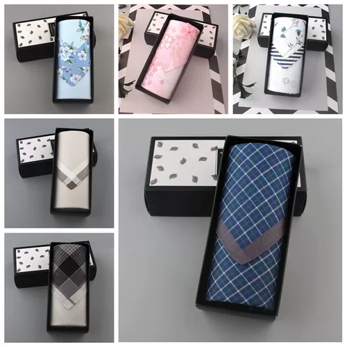 Подарочная коробка, хлопковый качественный мягкий носовой платок, впитывает пот и запах