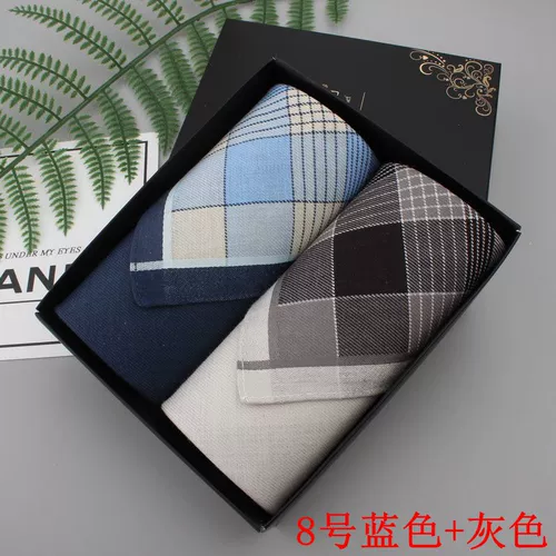 Хлопковый мужской носовой платок, мягкая модная экологичная подарочная коробка, подарок на день рождения, впитывает пот и запах