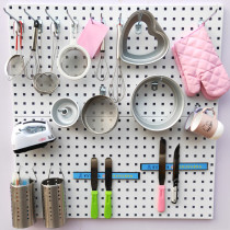 Tool rack Square orifice board hook Kitchen tool wall hole board multi-function hanging board Baking tool rack