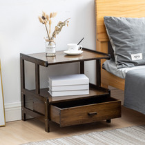 Nanzhu bed head cabinet modern minimalist bedroom bedside containing table living room sofa edge a few corners of the shelf economy