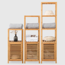 Simple solid wood narrow cabinet Corner storage cabinet Living room with door small cabinet corner cabinet Small apartment bathroom corner rack