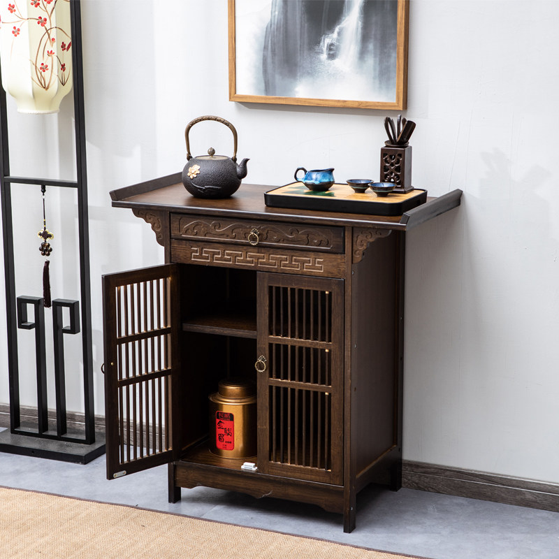 New Chinese Dining Cabinet Light Extravagant minimalist Living room Hyun Guan Cabinet Modern Shelve integrated by wall Home Wine Storage Cabinet