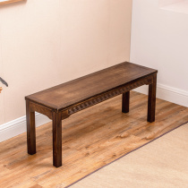 Bench Black walnut solid wood stool Restaurant household wooden rectangular wooden stool Balcony simple dressing room bench