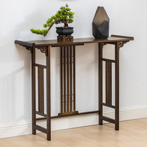 New Chinese leaning against wall Home tea room Bar case strips solid wood for table Xuan Guan Tai Cabinet Xuanguan Table Zen Sermon Door end View table