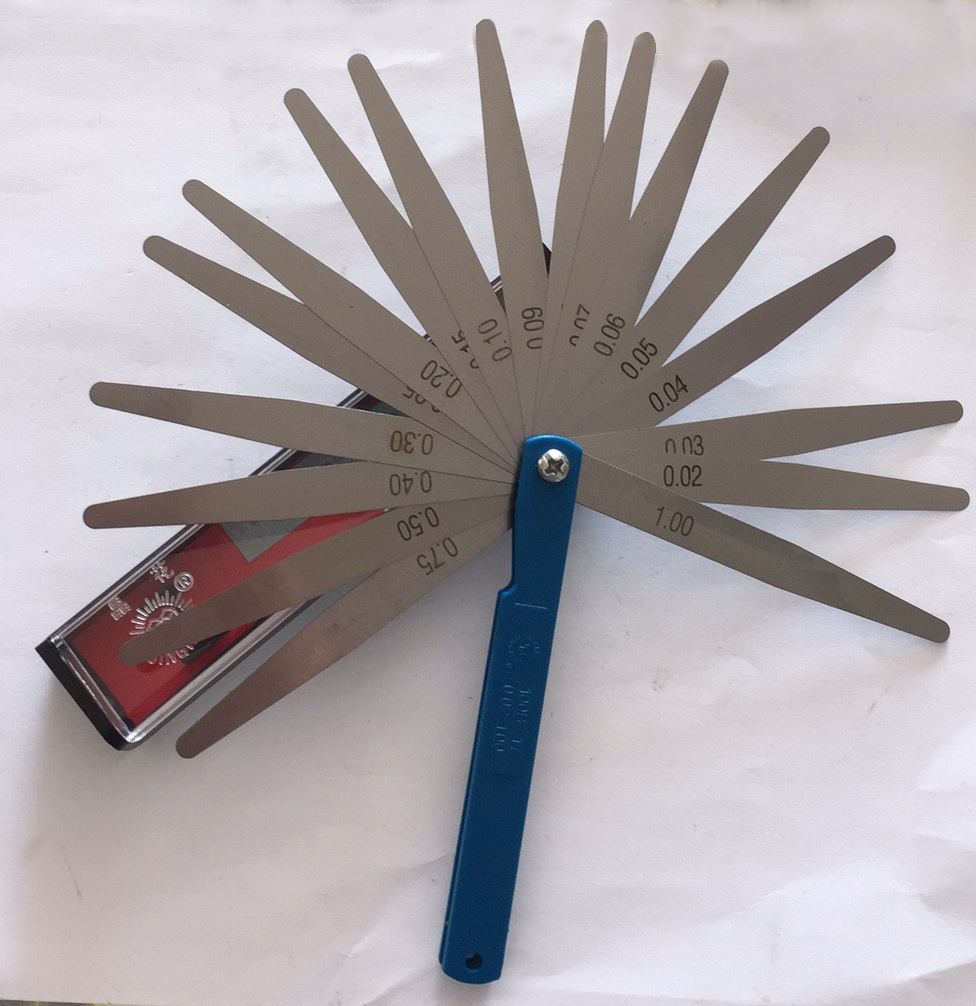 Crystal flower brand feeler gauge gap gauge gauge 100 150mm 200 300 17 pieces 0 02-1 0mm