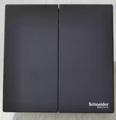 Schneider Yuanyuan elegant black two-open multi-control two-position multi-control double multi-control two-position midway switch