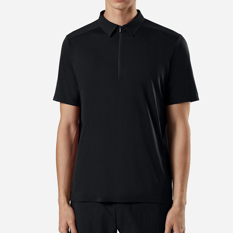 Bird Bird Extravagant Class Experience Breathable Comfort Seamless Press Glue Men's Half Open Chest Short Sleeves POLO T-shirt