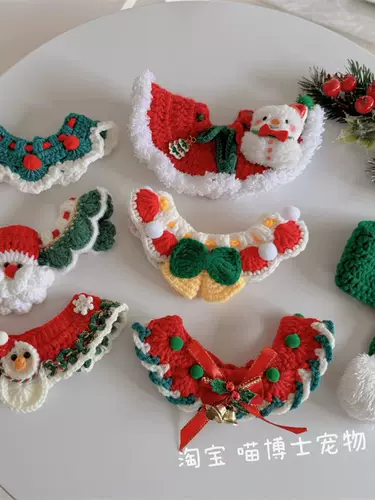 Чокер, слюнявчик, шарф, шерстяной трикотажный рождественский нагрудник