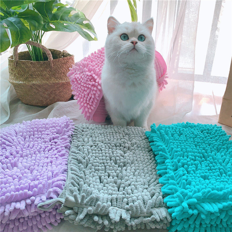 Japanese Macaroon Pet Absorbent Towel Dog Bath Towel Cat Bath Products Teddy Fagel Dry Cloth