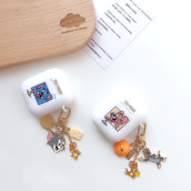 South Korea Ins Cartoon Cute Cat and Mouse Keys Buttons Airpods Protective Sheath Tom Jerry Hang Chain Bag Hanging Accessories