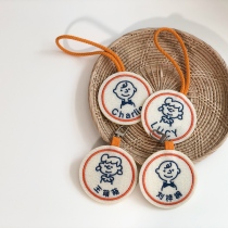 Private embroidery custom kindergarten childrens name tag hanging name card (not returned)