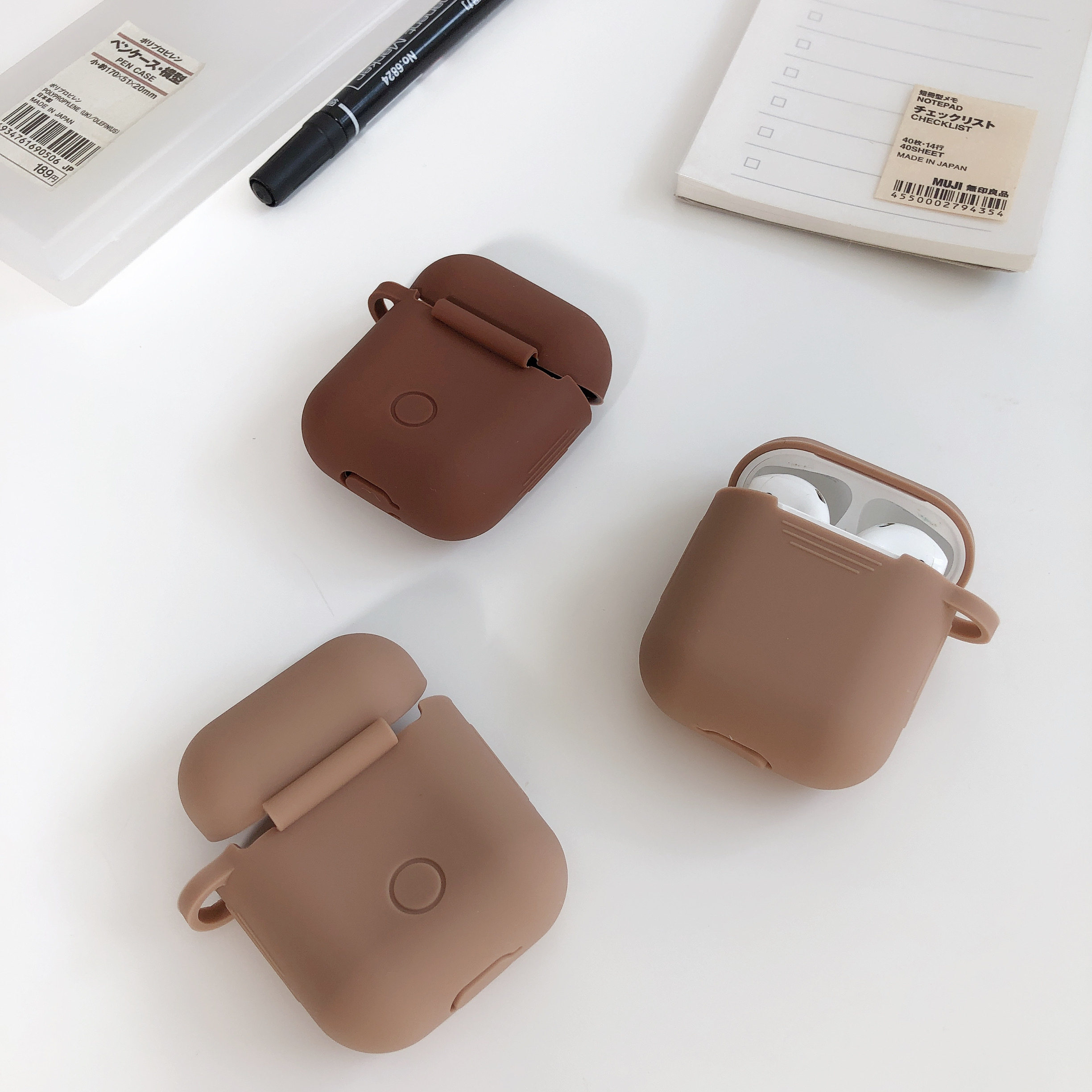 Clearance Korea export original single airpods earphone silicone baby blue matcha color protective cover ins same style