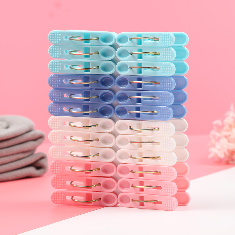 Strong windproof drying clips plastic clothespins clothespins drying clothes clips for drying clothes by socks clips 24 packs