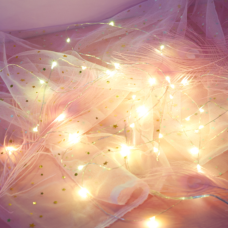 ins Firefly lamp string led festoons lamp string full of stars with star lamp wire lamp net red light The room bedroom decoration