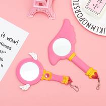 Day Ensemble Cute Cartoon Teenage Girl Hearts Mirror cartoon Neighborhood Anchor Props Makeup Mirror Magic Teenage Girl Cherry mirror