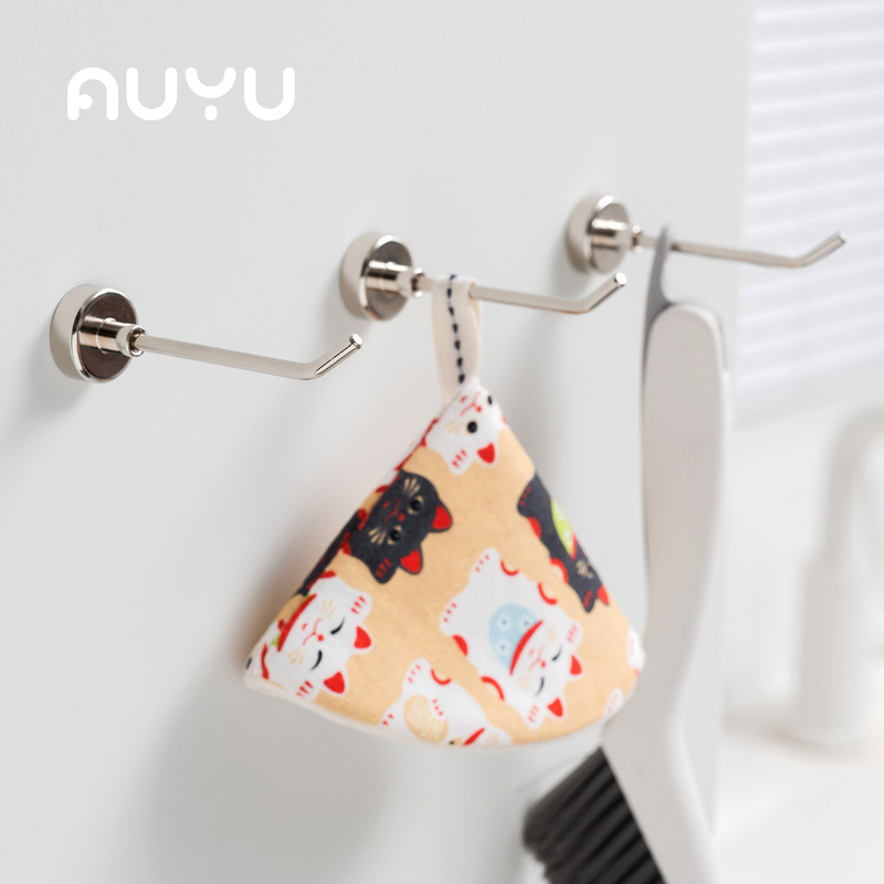 Magnetic Hooks for Hanging Keys, Hair Ties, and More on Iron Doors, Refrigerator Doors, and Bathroom Doors Without Drilling