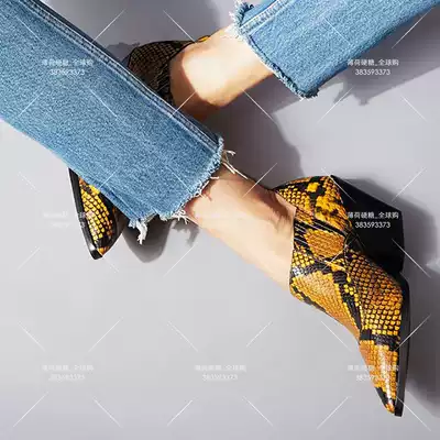 SIZE 38 spot 50% OFF VINCE CAMUTO COWHIDE SNAKE PATTERN thick medium heel POINTED ORGAN PLEATED WESTERN ANKLE BOOTS