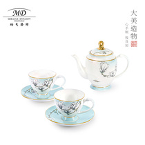 Margolonte Outdoor Afternoon Tea Small Capital Tangshan 45% Bone Porcelain Content Home Tea Set Coffee Tool Suit Gift Box