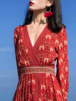 Одежда из провинции Юньнань из провинции Цинхай, этническое платье, длинная юбка