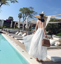 Bali Hainan Sanya Beach Skirt Womens Thin Thai Seaside Holiday Skirt Super Fairy Long Dress Phuket Dress Phuket