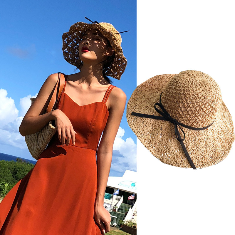 Sun hat female summer seaside vacation travel beach vacation straw hat Qinghai Lake tourism sunscreen sunshade hat