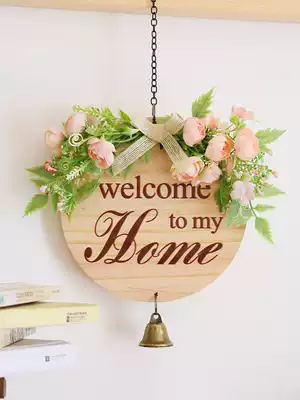Welcome home door decoration listing pendant wooden door custom creative personality shop signboard wooden brand