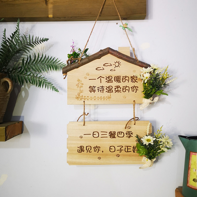 Customized Wood Welcome to the listed shop business creative series double-sided bedroom door home motto door