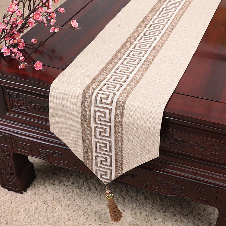 Mới Trung Quốc Zen bảng bảng cờ hiện đại tối giản chenille bàn cà phê vải hiên TV tủ cờ Trung Quốc gió giường cờ - Khăn trải bàn thảm trải bàn ăn